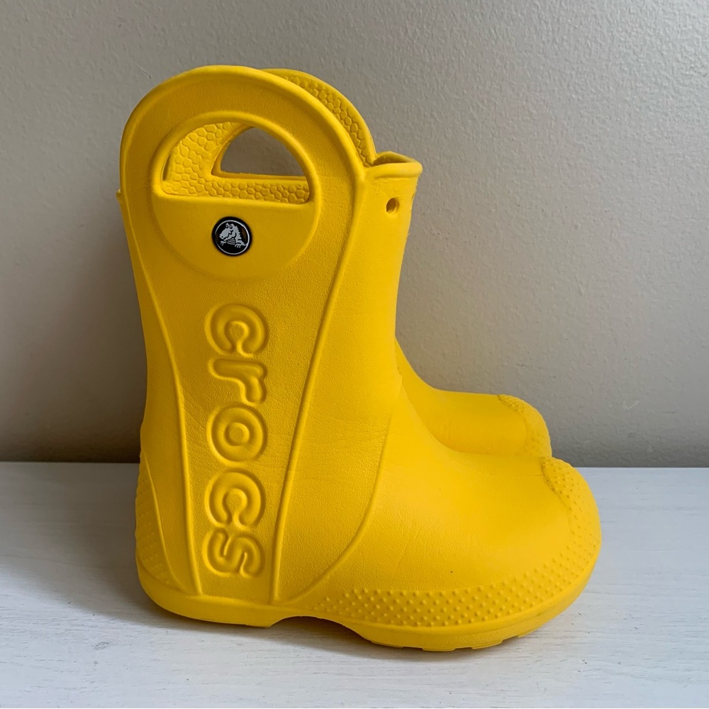Crocs Kids Handle It Yellow Rain Boots Toddler Size 9